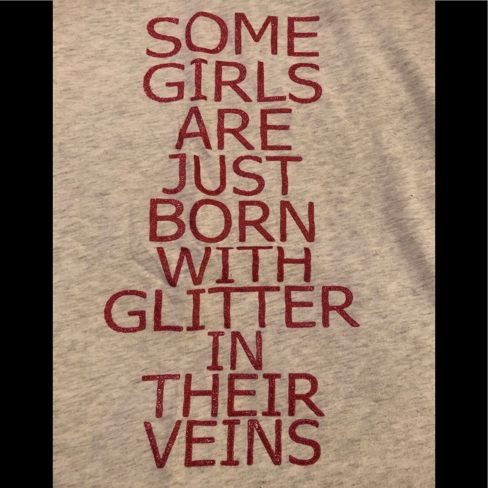 Next Level XXL Glitter Pink Gray T shirt NOLA